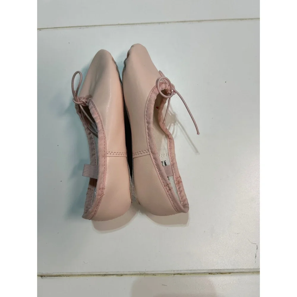 Danskin Pink Leather Ballet Dance Shoes Girls Size‎ 11